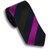 Brown/Navy/Berry Striped Tie