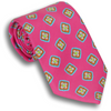 Cerise Pink with Printed Motif Pattern Tie