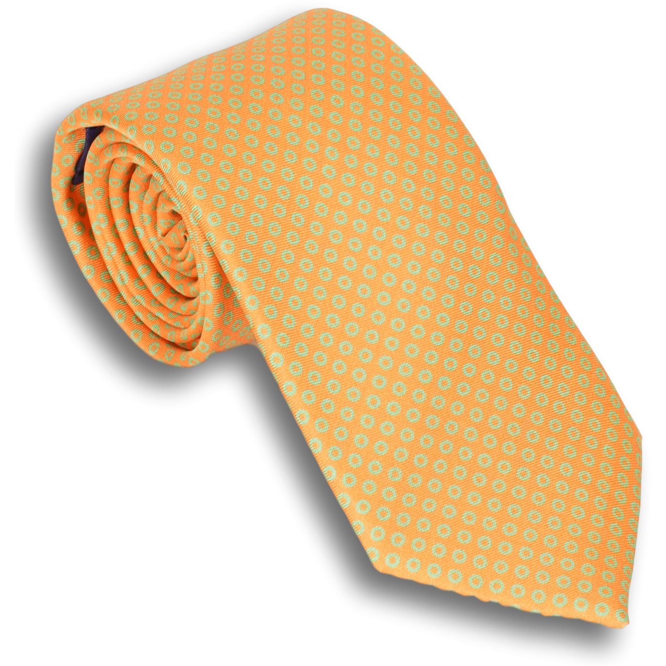 Circle Patterned Silk Tie