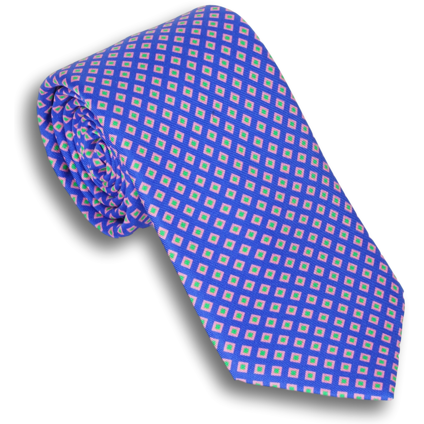 Multicolored Diamond Silk Tie