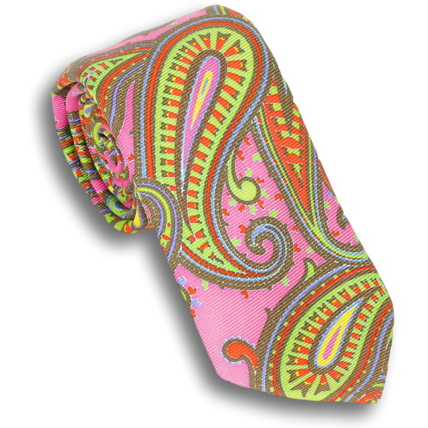 Large Multicolor Paisley Silk Tie