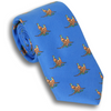 Royal Blue with Pheasants Silk Tie