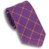 Purple with Orange Check Cotton Tie