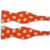 Orange Silk and Linen Abstract Butterfly Bow Tie