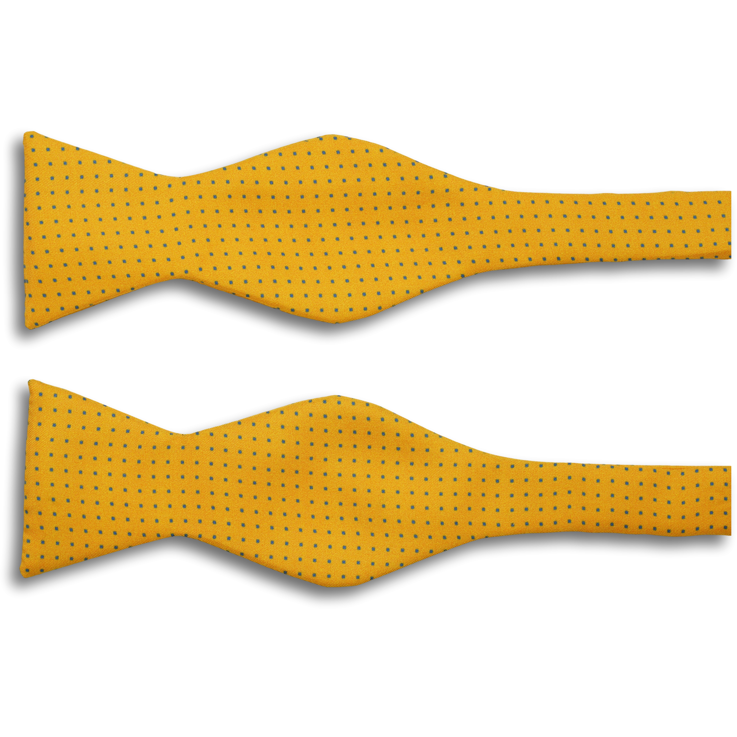 Solid with Small Squares Silk Butterfly Bow Tie