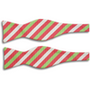 Pink, Lime, and White Striped Silk Bow Tie