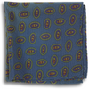 Navy with Multicolored Motif Pocket Square