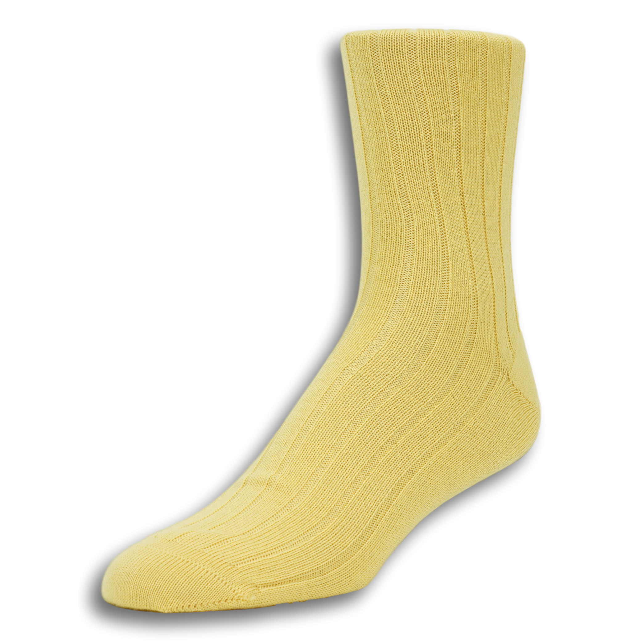 Mid-calf Ribbed Wool Dress Socks