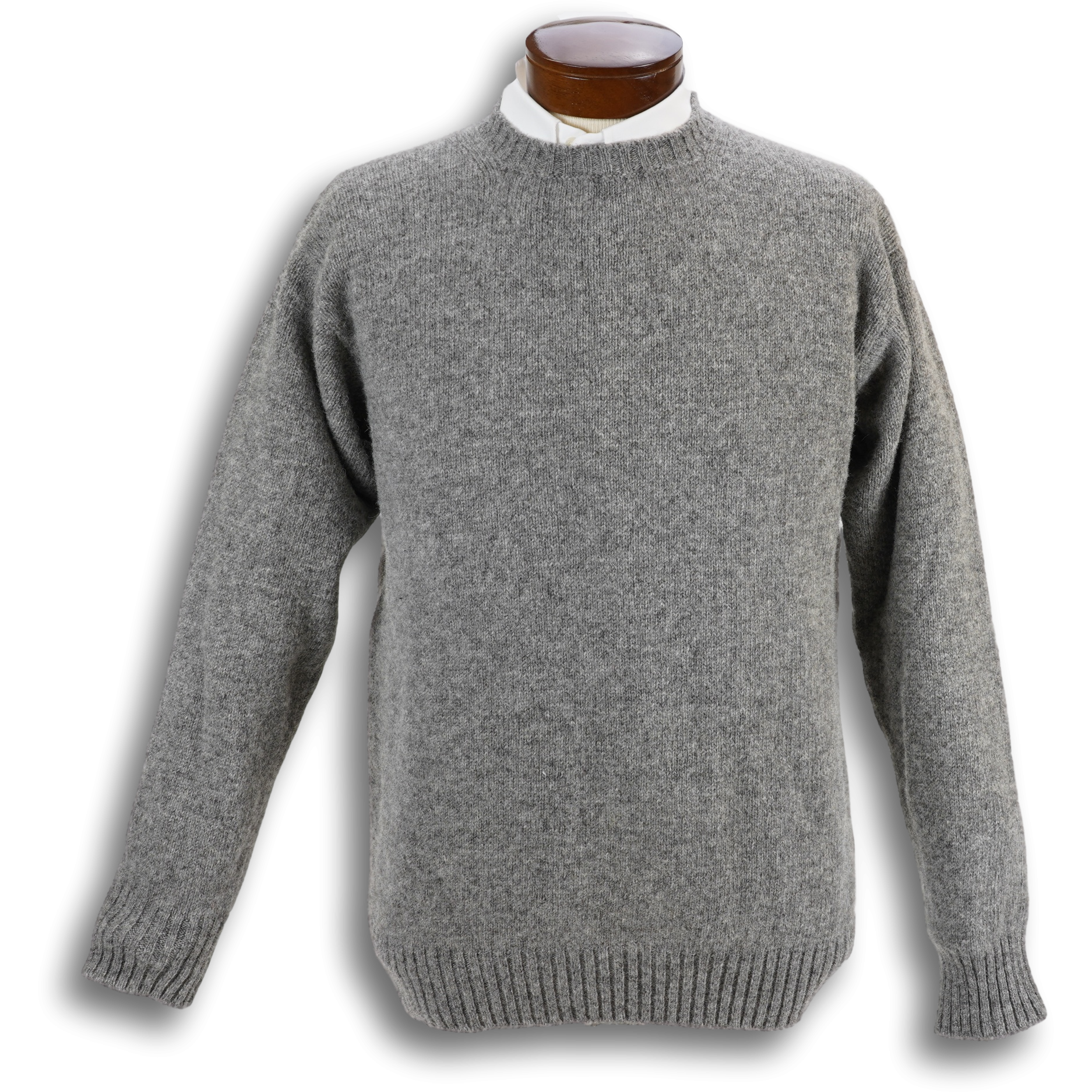 Grey crew neck sweater hot sale