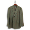 Green Wool Tweed Jacket with Red Windowpane (46L)
