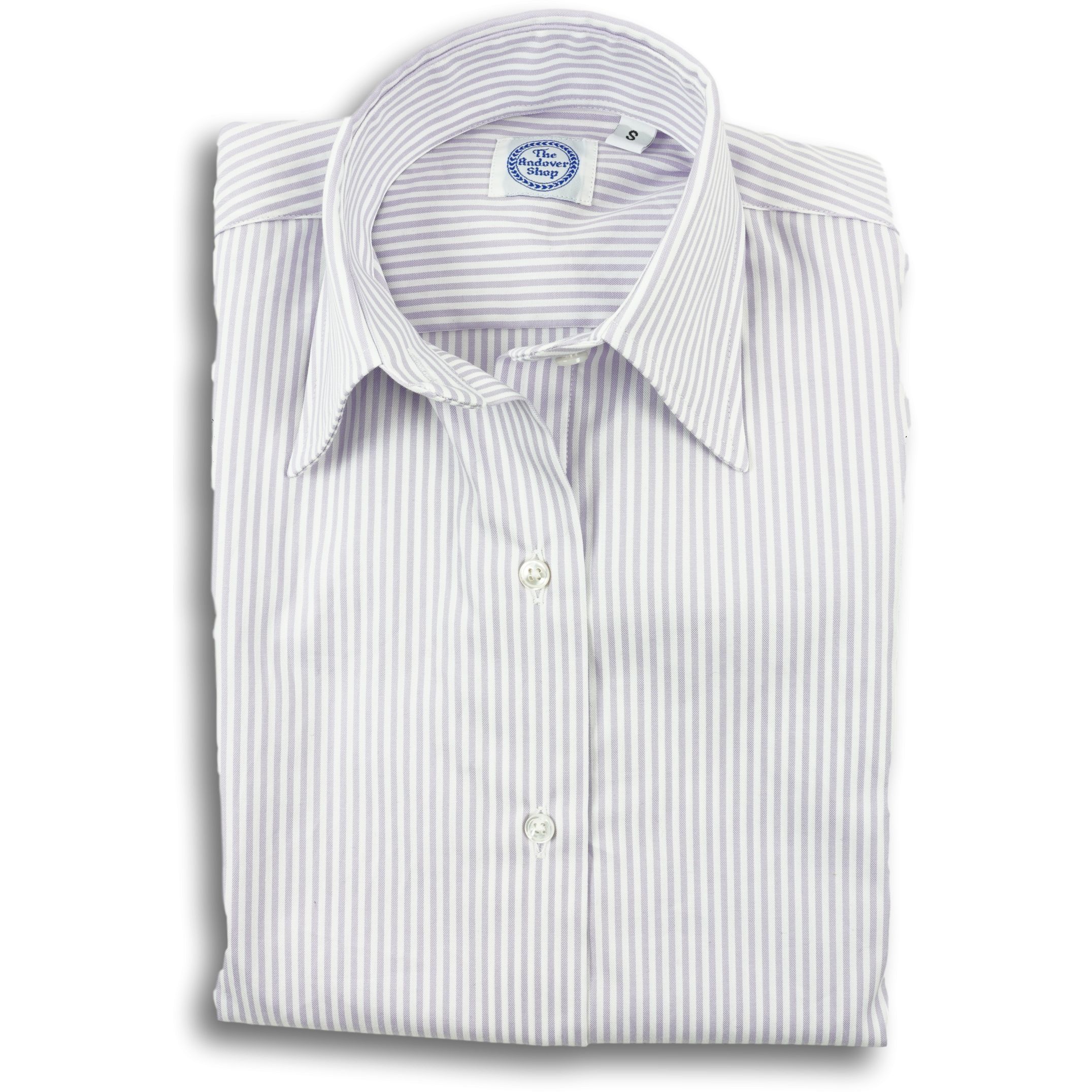 Lavender Stripe 80's 2-Ply Pinpoint Women's Dress Shirt