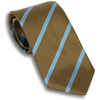 Brown and Azure Striped Silk Tie