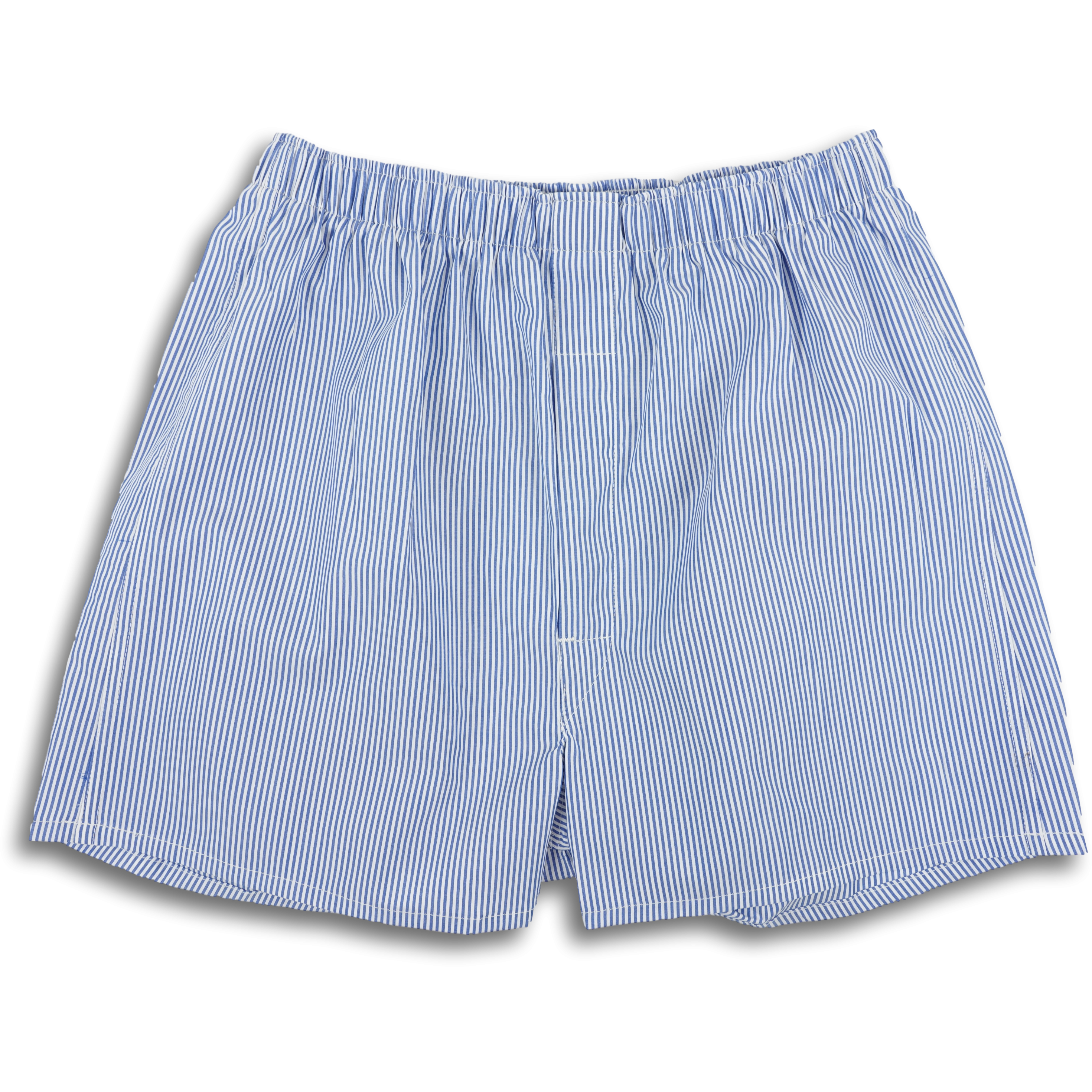 Blue and White Banker Stripe Boxer Shorts