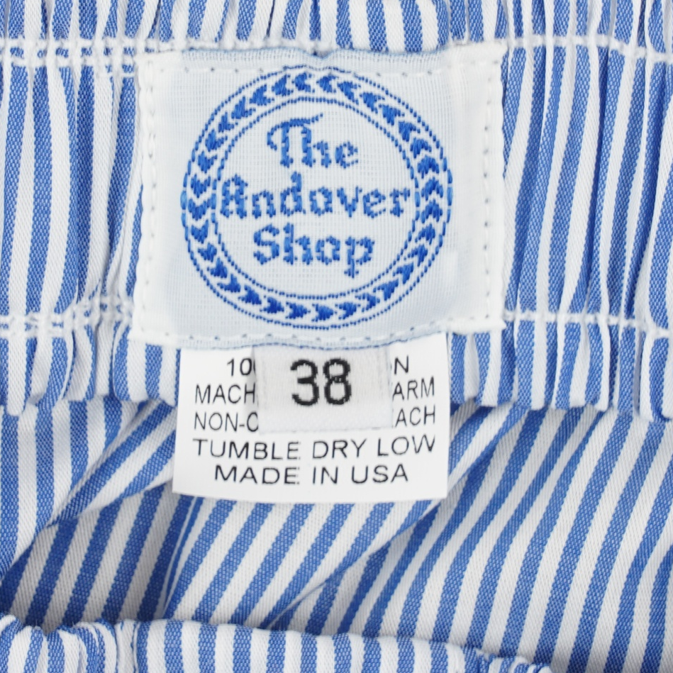 Blue and White Banker Stripe Boxer Shorts