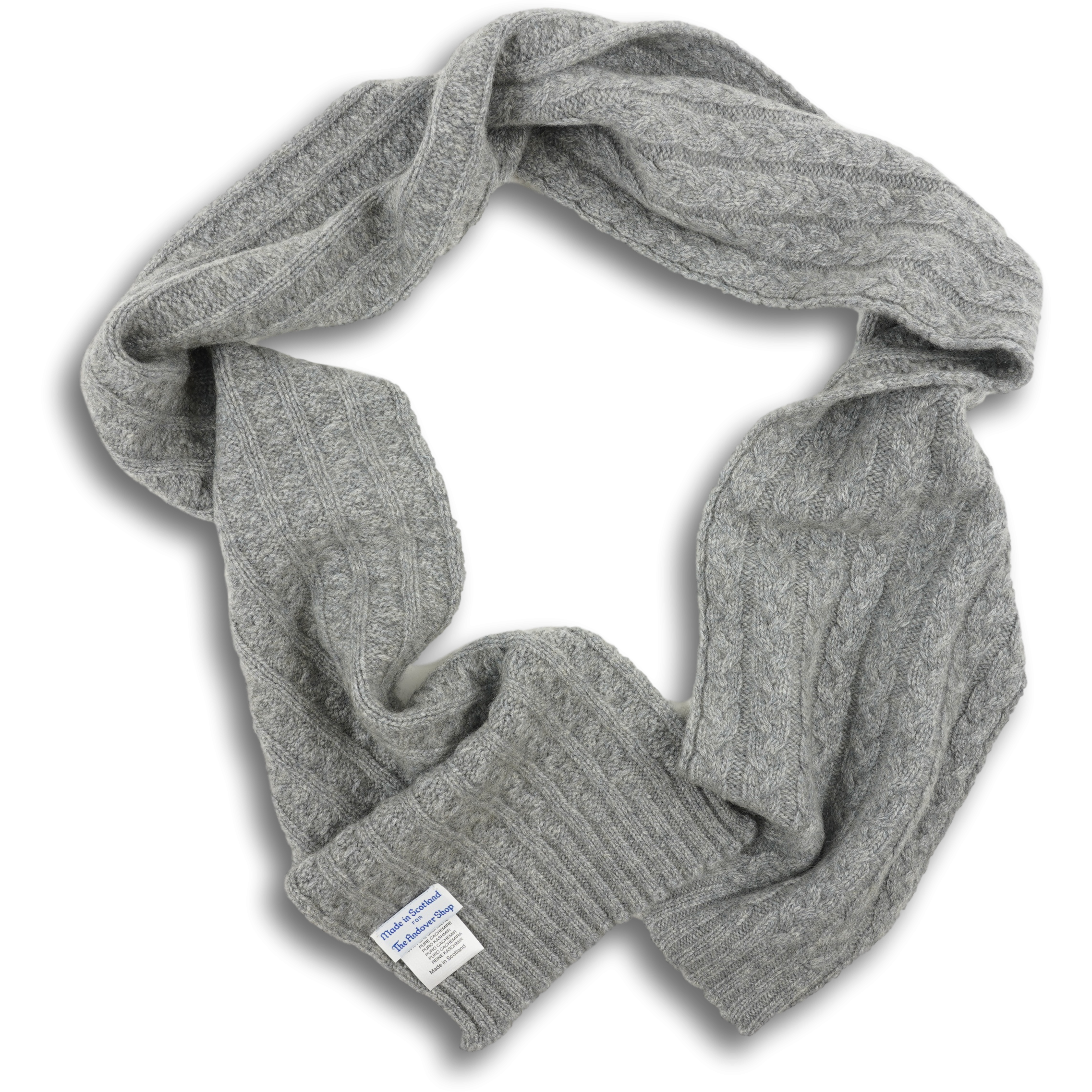 Cashmere Cable Knit Scarf