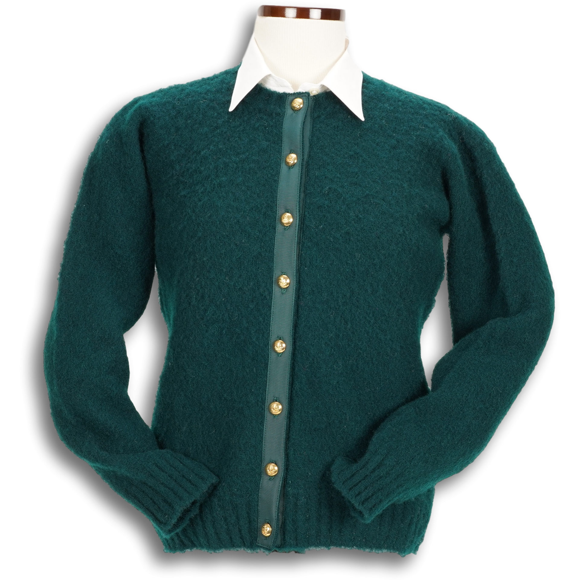 Brushed Shetland Crew Neck Cardigan Sweater – The Andover Shop