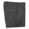 Medium Grey Twill Forward Pleated Trousers