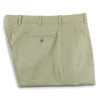 Light Olive Khyber Cloth Forward Pleated Trousers