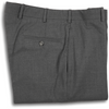 Medium Grey Tropical Wool Plain Front Trousers