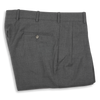 Medium Grey Tropical Wool Forward Pleated Trousers
