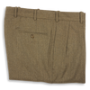 Medium Brown Flannel Forward Pleated Trousers