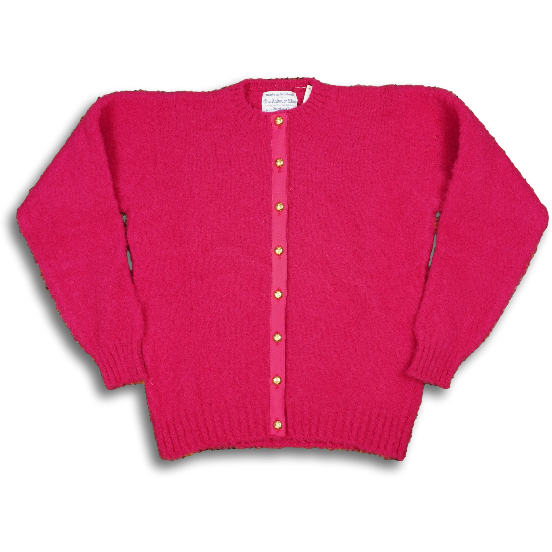 Brushed Shetland Crew Neck Cardigan Sweater – The Andover Shop