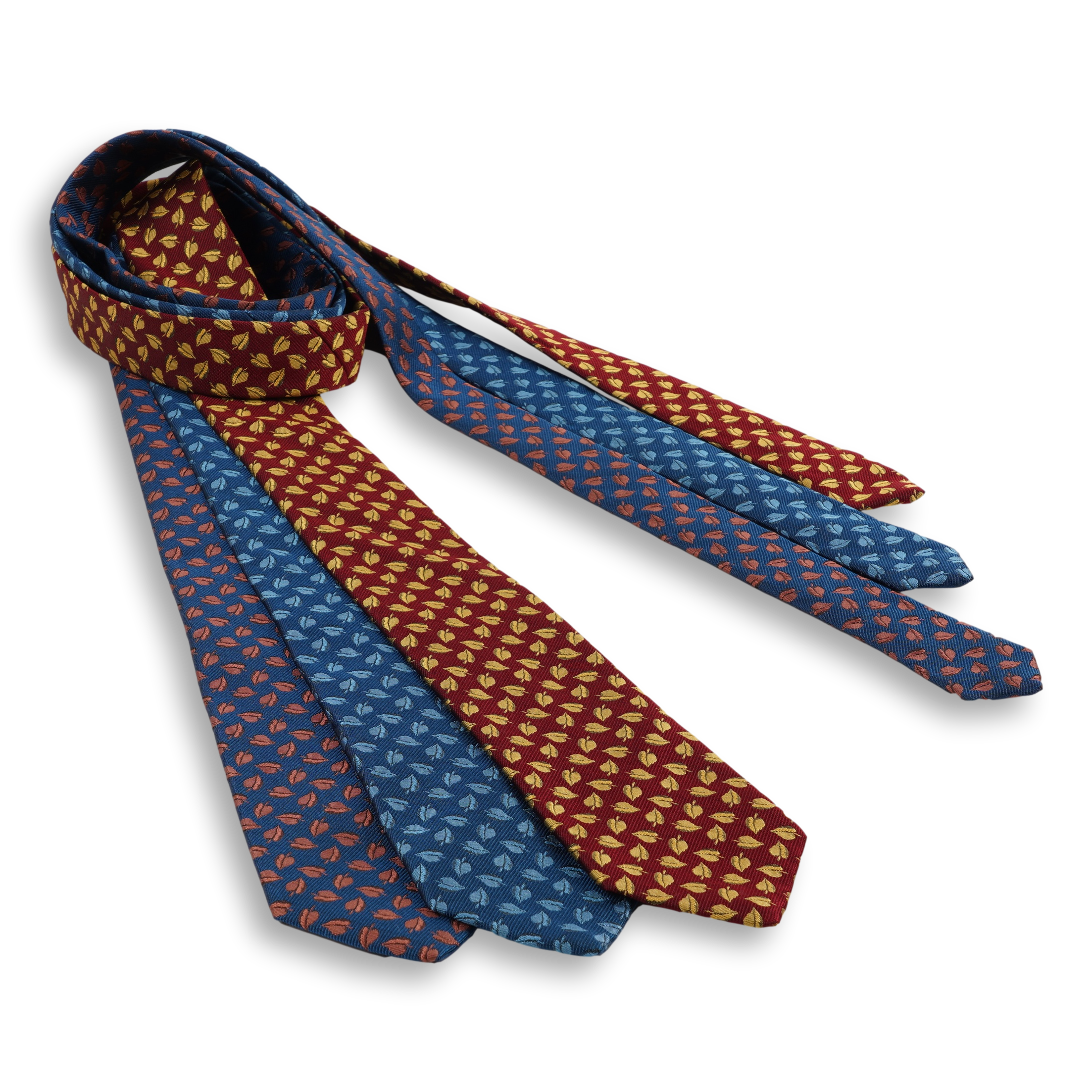 Leaf Motif Silk Tie