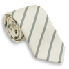 White with Silver Stripe Tie