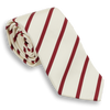White with Crimson Stripe Tie