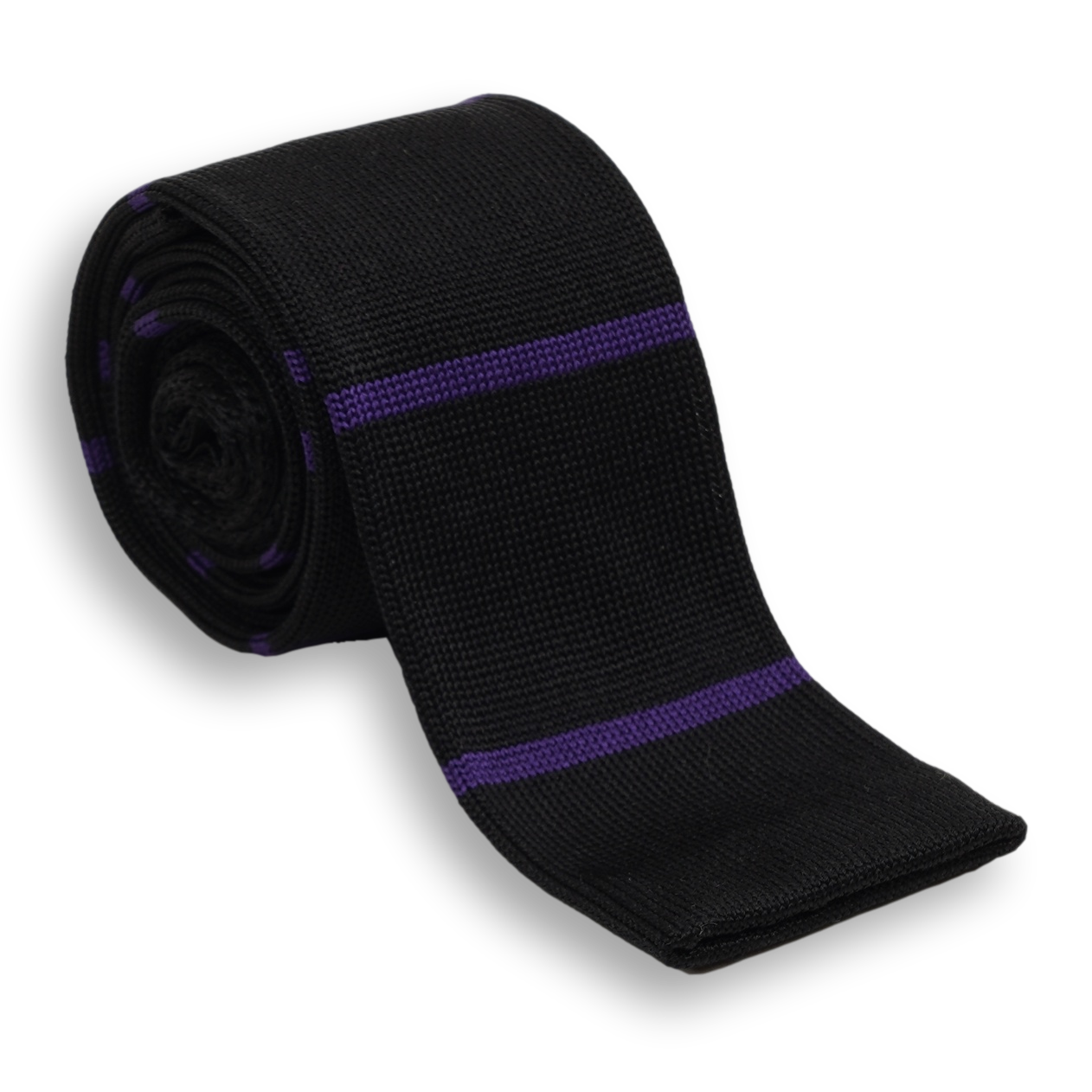 Striped Italian Silk Knit Tie