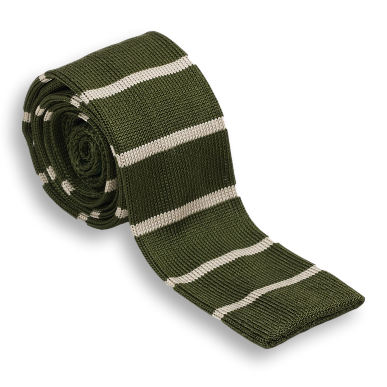 Striped Italian Silk Knit Tie