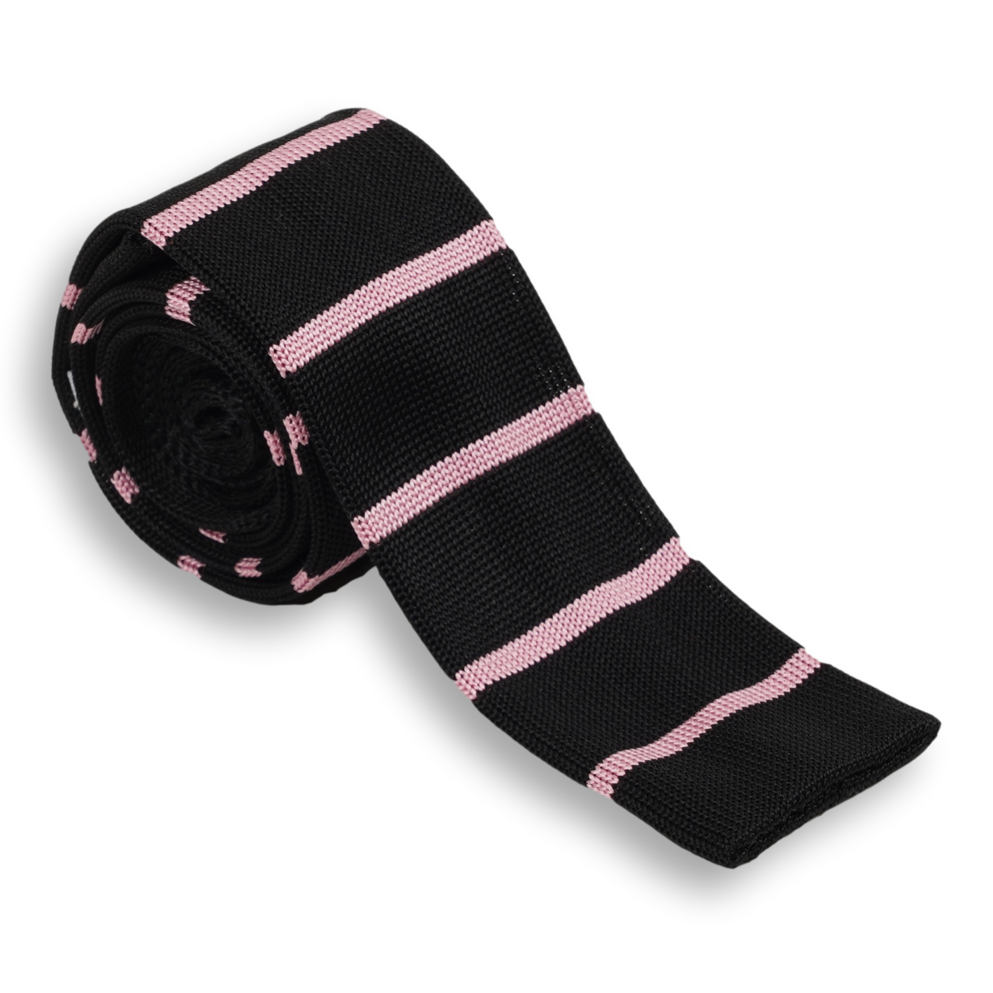 Striped Italian Silk Knit Tie