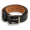 1 3/8" Black Genuine Crocodile Belt with Nickle Buckle