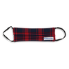 Red and Navy Plaid Brushed Cotton Mask