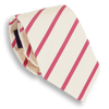 White with Fuchsia Stripe Tie