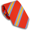 Orange and Powder Blue/Gold Mogador Stripe Tie