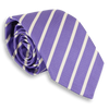 Purple and White Repp Stripe Tie