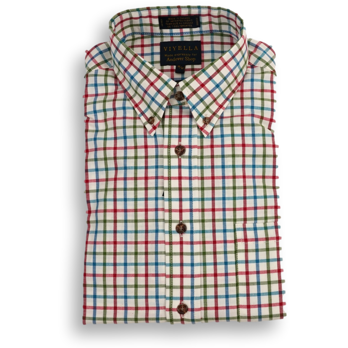 Red, Olive, and Light Blue Tattersall Viyella Sport Shirt – The Andover ...