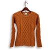 Ladies Knitted Lattice Cable Aran Pullover