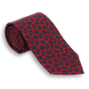 Red with Multicolored Paisley Motif Silk Tie