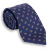 Multicolored Mini Paisley Motif Silk Woven Tie