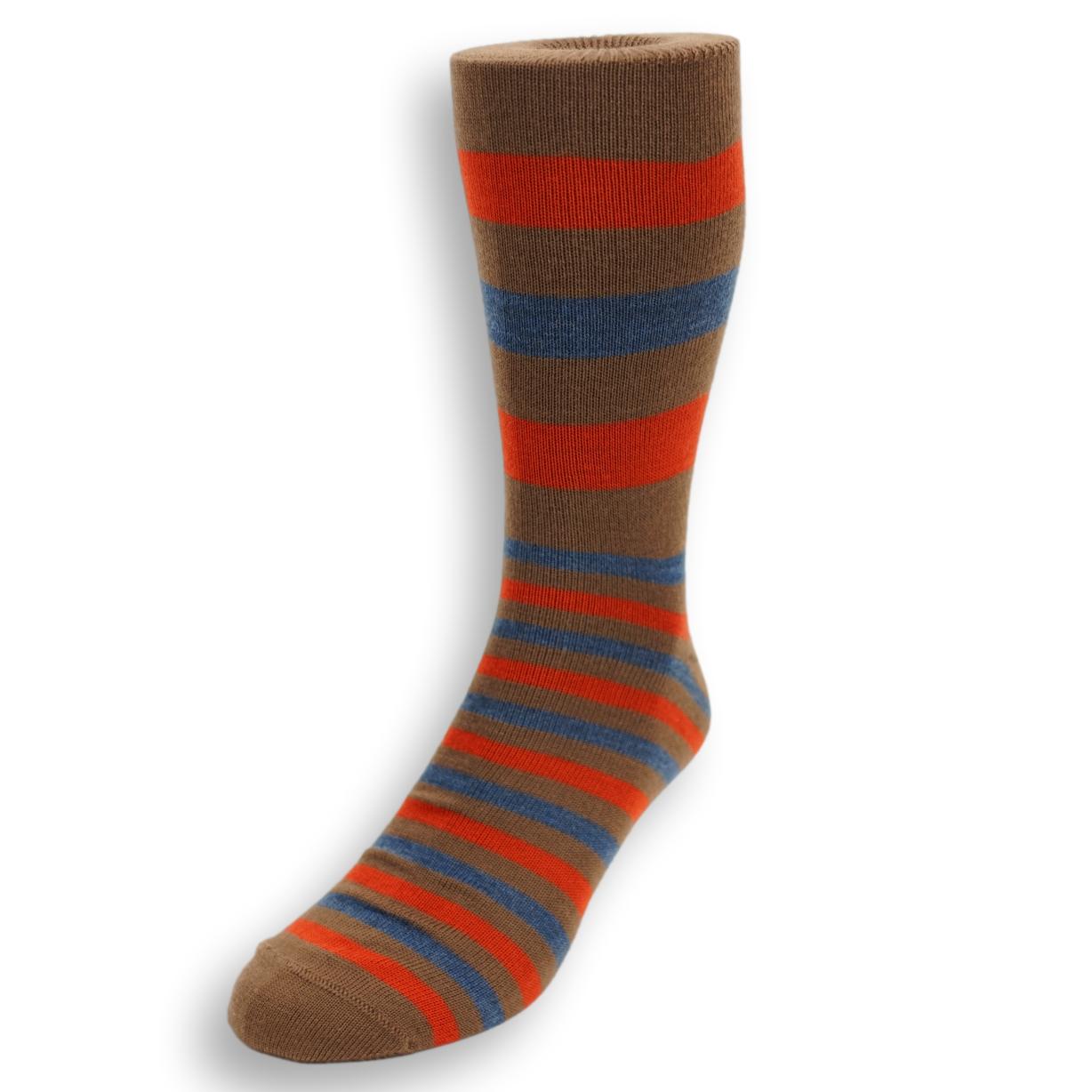 Mid-calf Striped Wool Dress Socks