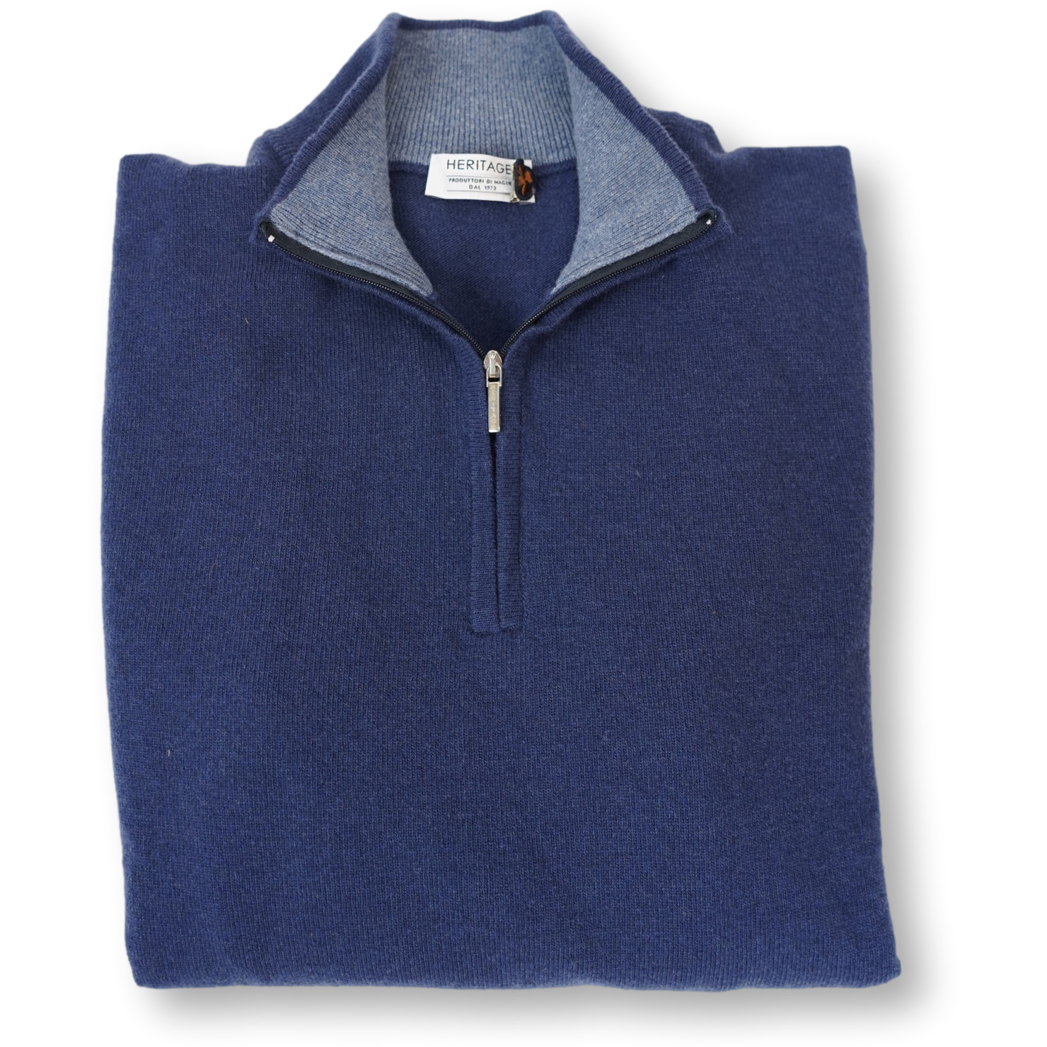 Heritage Wool and Cashmere Quarter Zip Sweater