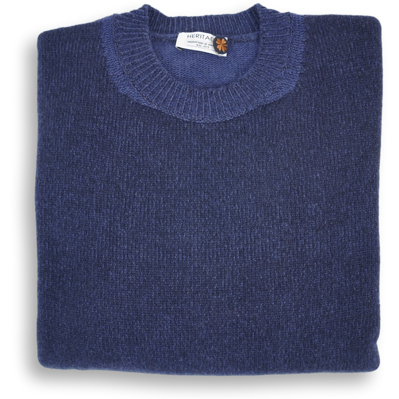 Heritage Virgin Wool and Shetland Wool Blend Crewneck Sweater