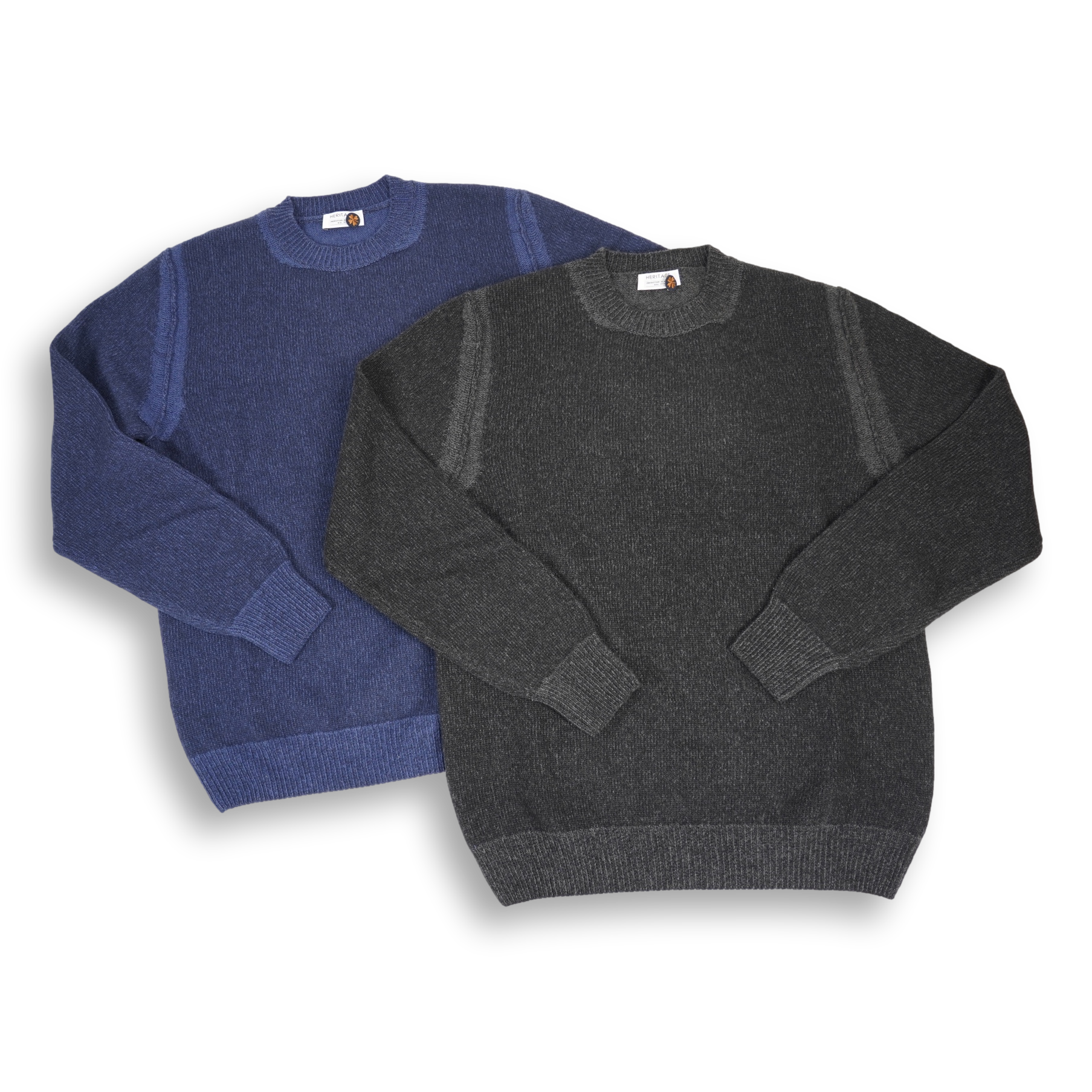 Heritage Virgin Wool and Shetland Wool Blend Crewneck Sweater
