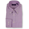 Lilac and White Striped Button Down Dress Shirt