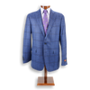 Blue Plaid Wool and Cashmere Blend Sport Coat