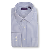 Andover Blue Spread Collar Banker Stripe Dress Shirt