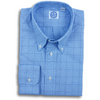 Blue Prince of Wales with Navy Windowpane Broadcloth Button Down Dress Shirt
