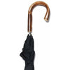 Chestnut Crook Handle Black Umbrella